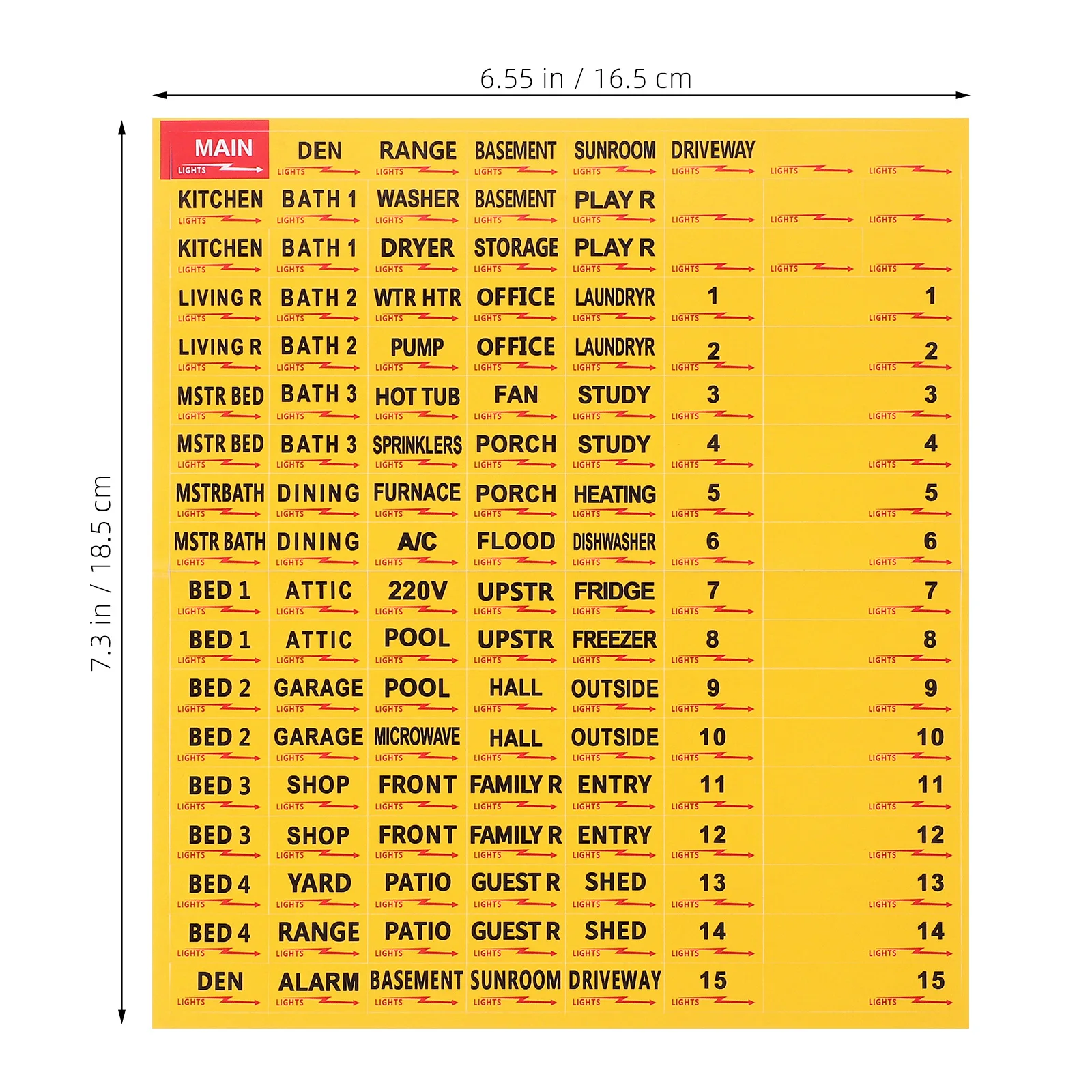 

10 Sheets Circuit Breaker Tags Decals Electrical Panel Blanks Light Switch Stickers Label Box