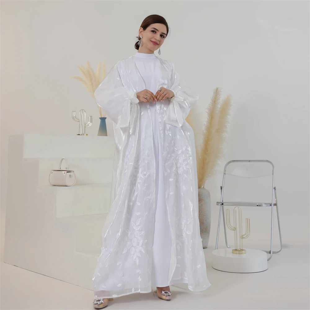 

Femme Musulman Abayas for Women Muslim Dress Dubai Turkey Kaftan Islamic Clothing Robe Eid Ramadan Open Abaya Kimono Jalabiya