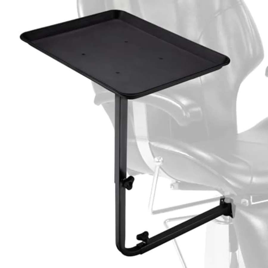 

Salon Metal Tray Attached to Chair 360 Degree Rotation Barber Chair Tray for Hairdressing Tools Fully Adjustable Hairstylist Tr