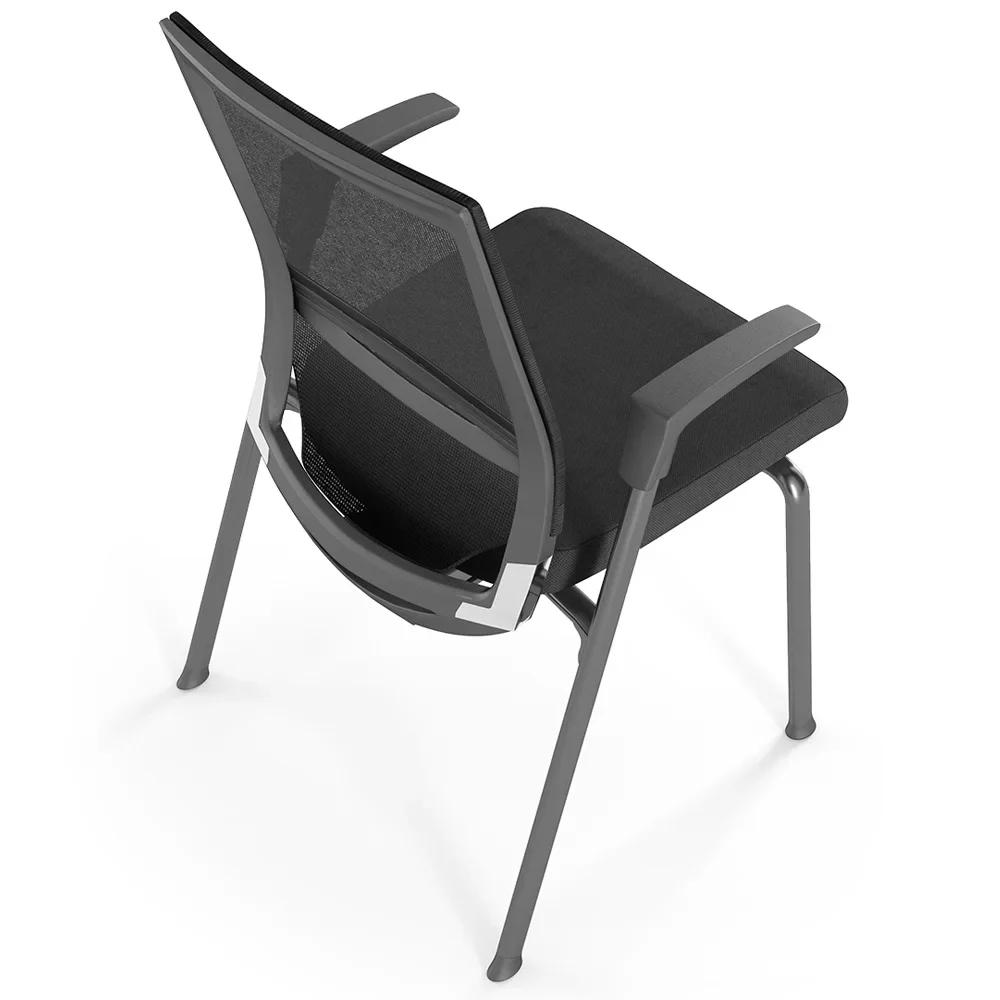 For High Quality School Office Study Meeting Lecture Chairs Metal Frame Fabric Student Chair Conference Chair with Armrest