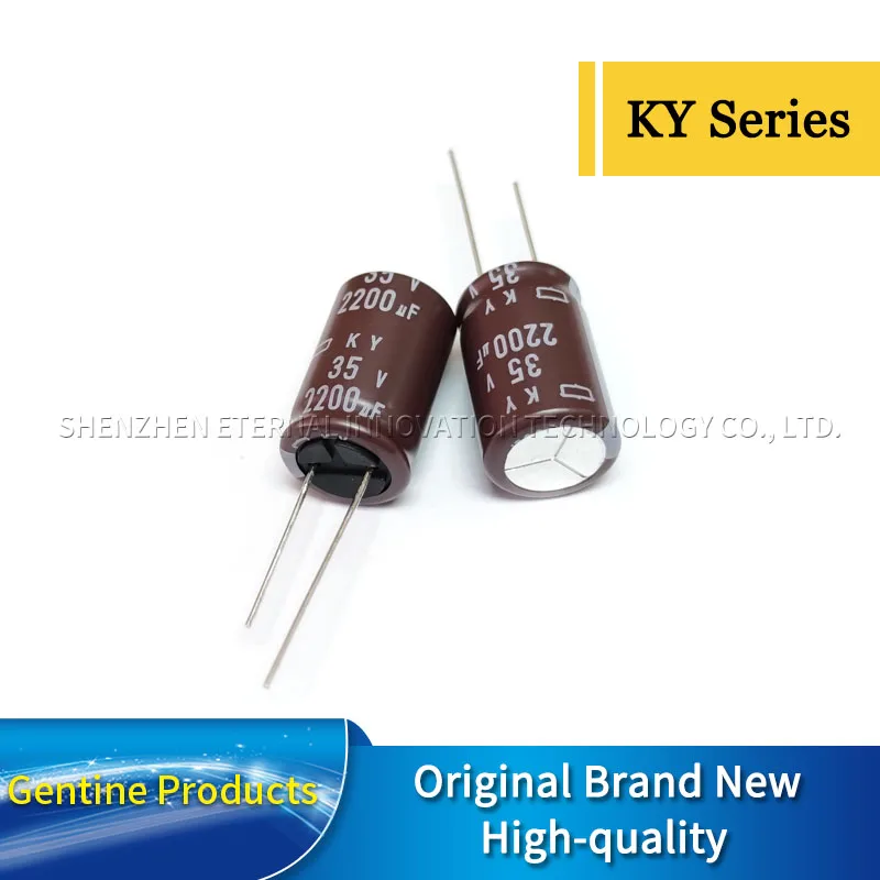 50PCS 35V2200UF KY 16X31.5 NIPPON CHEML-CON Aluminum Electrolytic Capacitors High Frequency Low Resistance