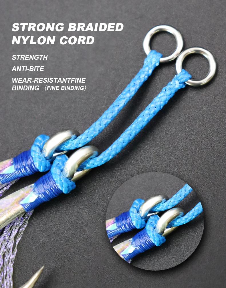ZYZHE 2~3 Stück/Beutel JIG Assist Hook 1/0 # -11/0 # Hochfeste Jigging-Angelhaken Federhaken Salzwasser-Angelhaken Angelzubehör – Detail 5
