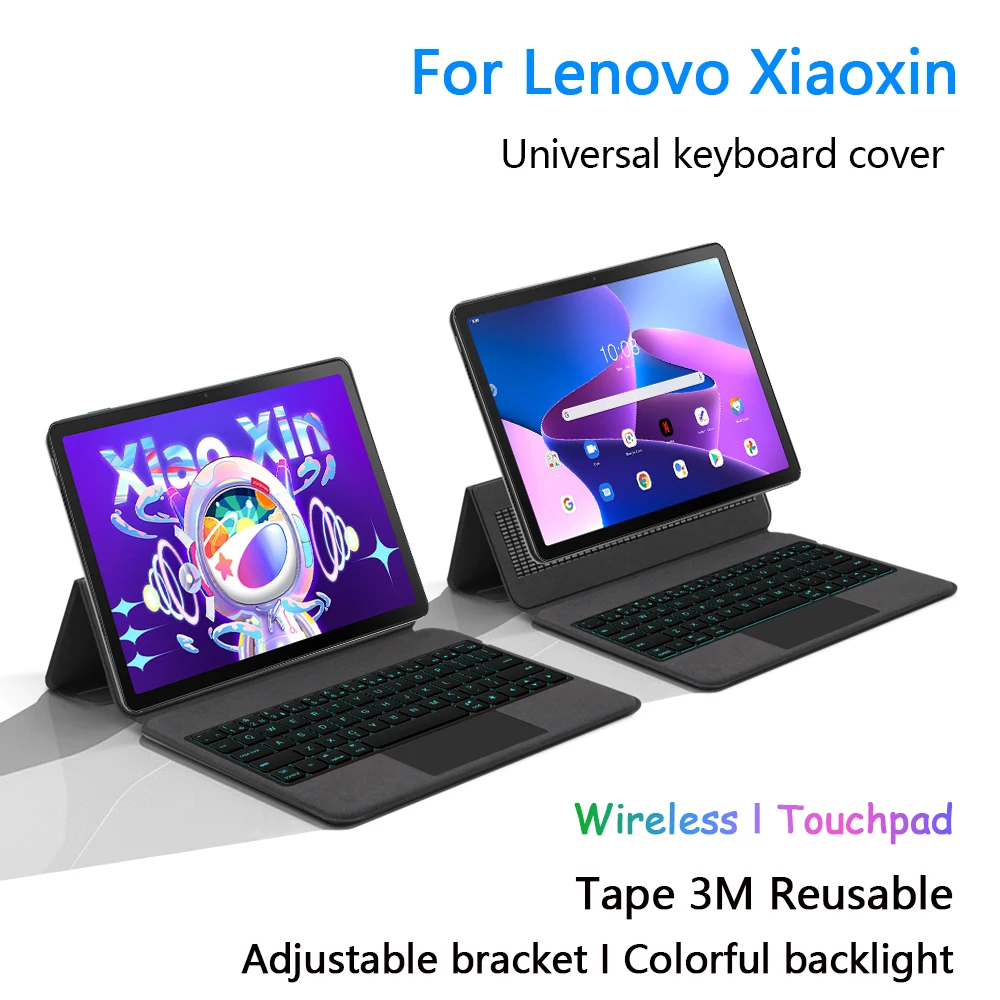 

Universal Keyboard For Lenovo Tab P11 Plus Tablet Cover For Xiaoxin Pad 10.6 TB-128FU M10 Plus Touchpad Backlit Keyboard Stand