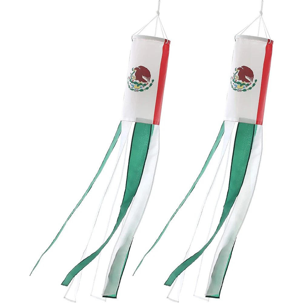 Flagicts 100% Polyester Mexico Flags WindSock