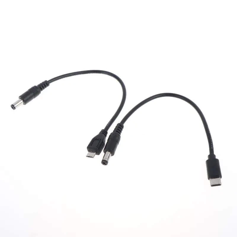 High Quality 5.5x2.1mm DC Power Cord Female to Type C Micro Mini USB Male Adapter for Security Camera System