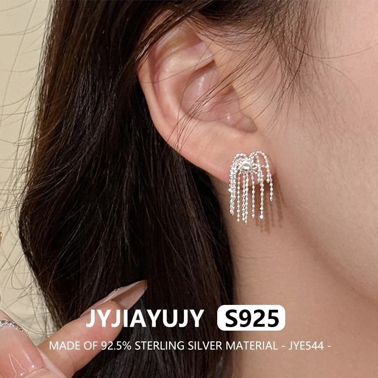 

JYJIAYUJY 100% цельно оригинальные серьги-люстра из стерлингового серебра S925, 20 мм, модная повседневная одежда с кисточками JYE544