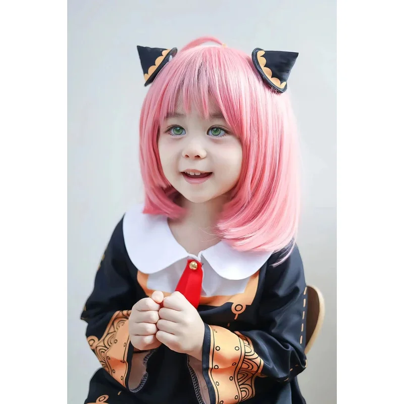 Anime Spion Familie Cosplay Kostüm Anya Fälscher Kleid Kinder Erwachsene Mädchen Kawaii Rollenspiel Outfits Perücke Plüschtiere Karneval Party Anzug