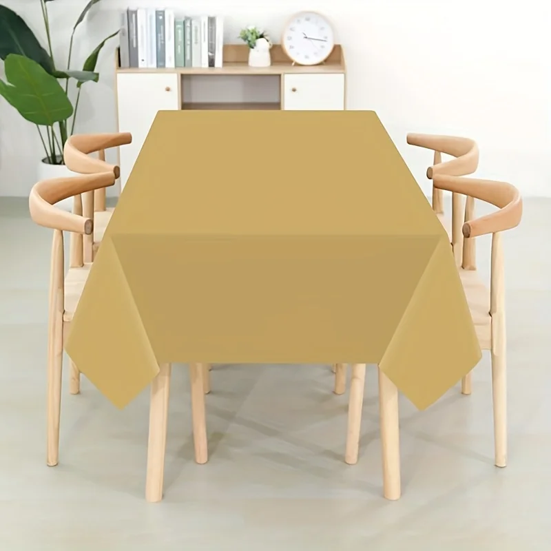 6 قطع من مفارش المائدة البلاستيكية للاستعمال مرة واحدة، مفارش المائدة الكبيرة للحفلات، مناسبة لحفلات الزفاف وأعياد الميلاد، وحفلات الكشف عن الجنس، وطاولات البوفيه، وقماش بلاستيكي سميك ومتين - مفرش طاولة سهل التنظيف