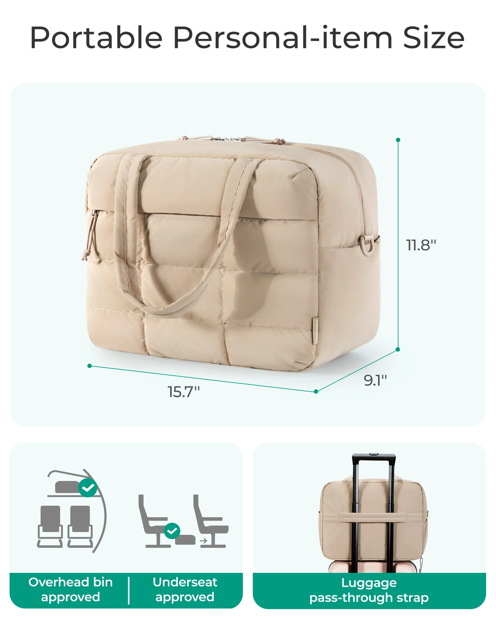 BAGSMART Travel Bags Multifunctional Weekender Gym Duffle Bag for Men Overnight Carry on Luggage Storage With Shoe Compartment