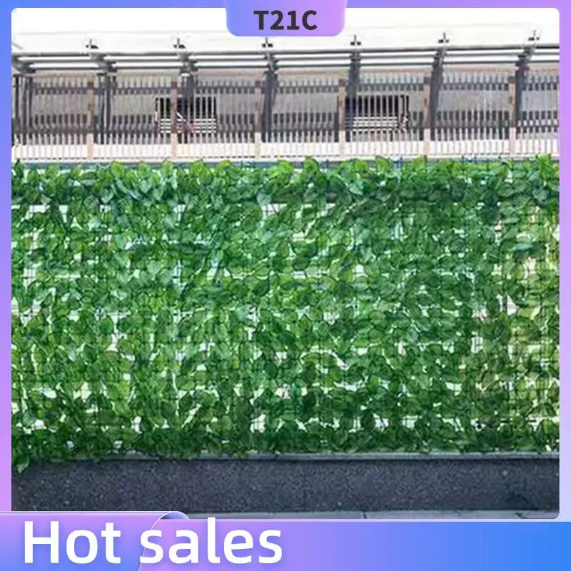

T21C 4X Artificial Plant Fence Green Leaf Fence Panels Privacy Fence Screen For Home Garden Yard Decoration Outdoor