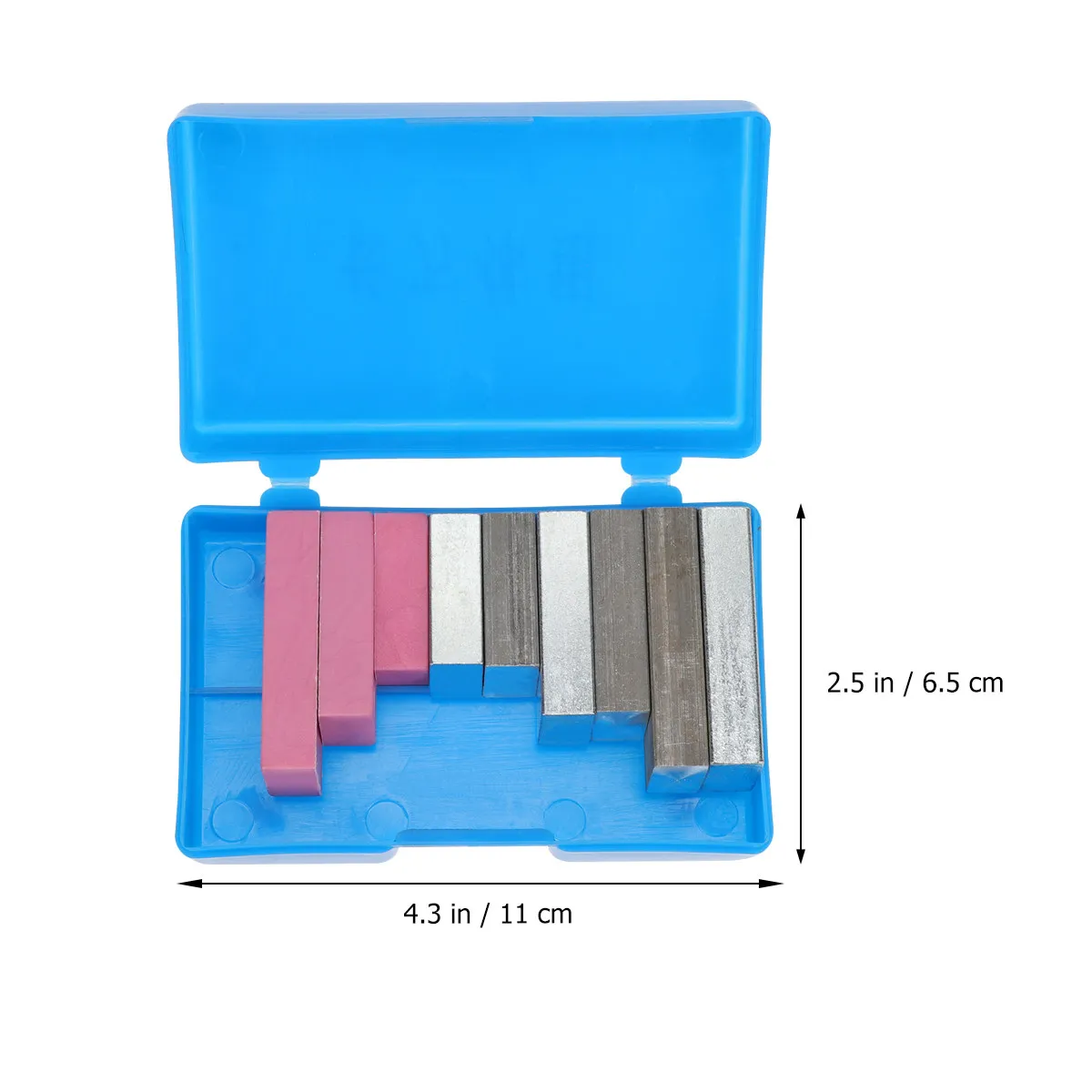 9Pcs Density Experiment Blocks Iron Aluminum Plastic Cuboid Group Educational Tool Physics Lab Classroom Kit Cuboid Group
