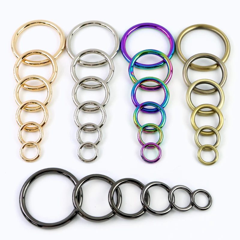 

5Pcs Meetee Metal Carabiner Rings for Belt Buckles 15/19/25/32/38/50mm O Ring Buckle Dog Collar Keychain Hook Bags Accessories