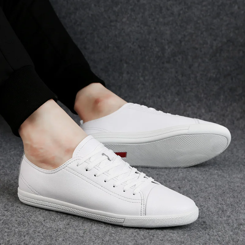 Genuine Leather White Men\'s Shoes 2024 new Designer White Shoes Comfy Walking Shoes Lace-up Business Outdoor Zapatos Para Hombre