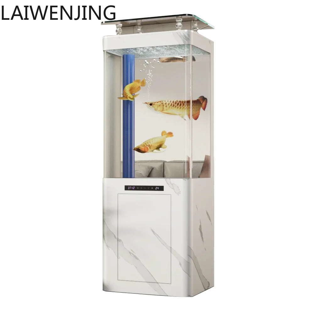 

HLZ living room fish tank floor screen fish tank partition screen ultra-white bottom filter integrated with cabinet