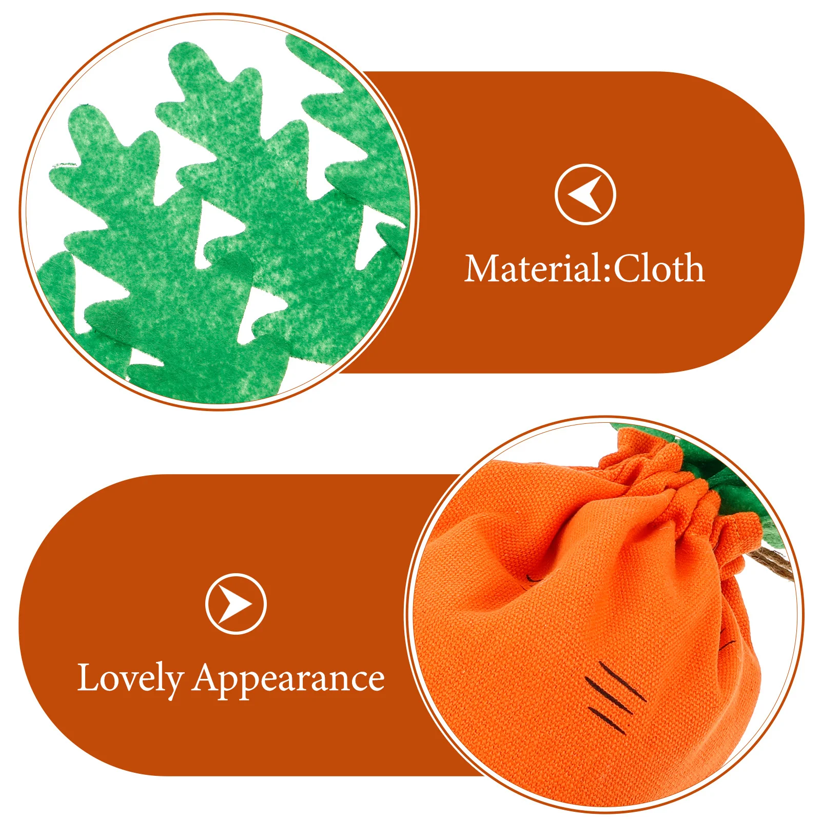 

Cloth Goodie Bags for Kids Easter Party Favor Treat Bags Carrot Shaped Candy Pouch Storage Bag Small Gift Wrapping Option