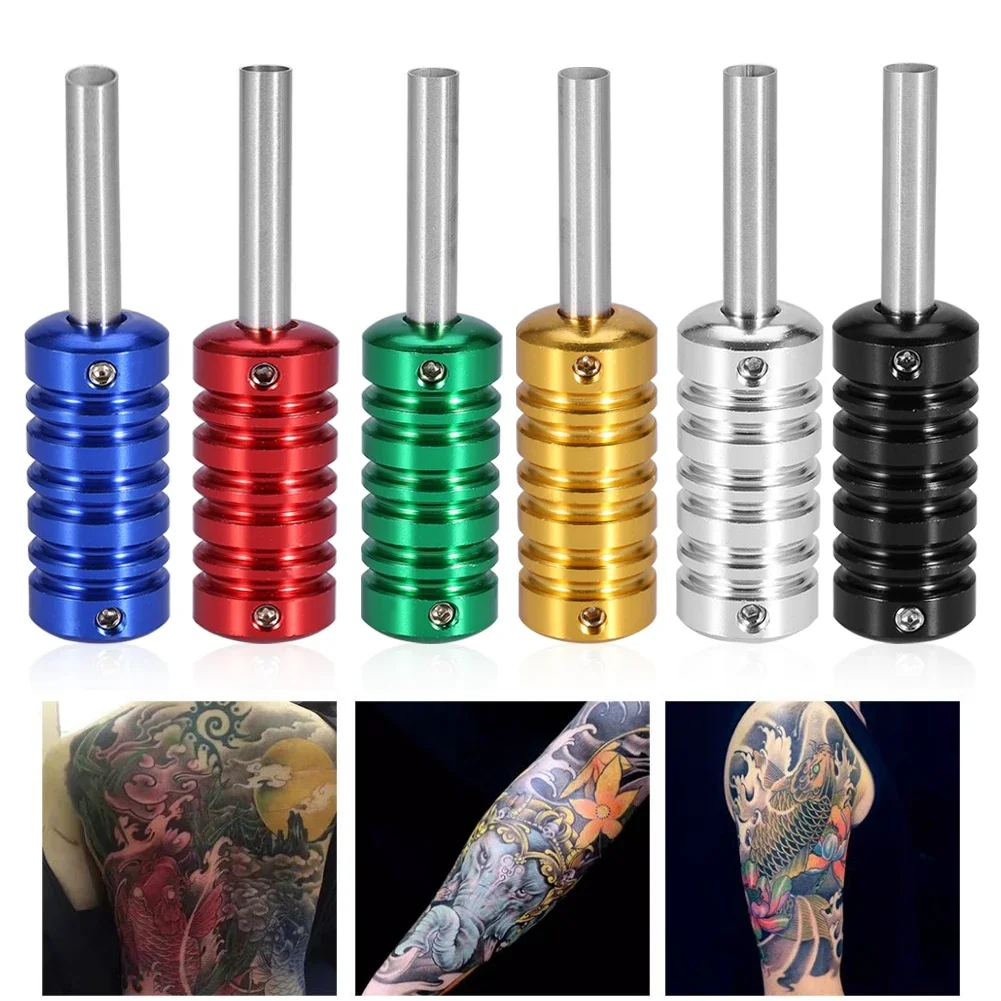 6Colors Tattoo Machine Gun Part Handle Tube Tip Grip Body Art Accessory With Stem Tattoo Gun Grip Tattoo Accessory