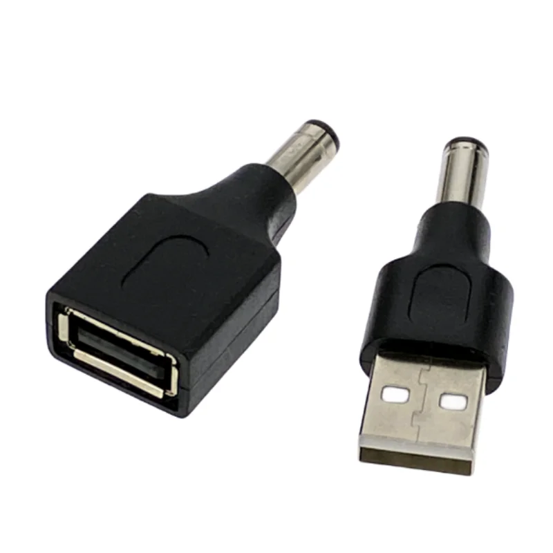 USB A To 5.5*2.1mm DC Jack Adapter Connector for Router Mini Fan Speaker DC 5.5x2.1mm Male to USB Power Plug Converter