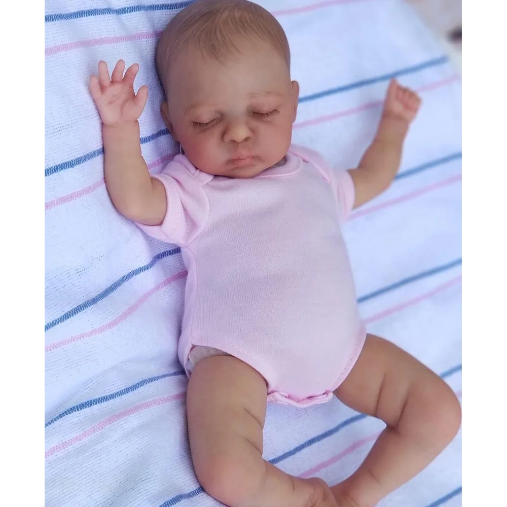 

25cm Micro Preemie Stuffed Body Silicone Bady Girl Doll Lifelike Mini Reborn Luna Doll Surprice Children Anti-Stress