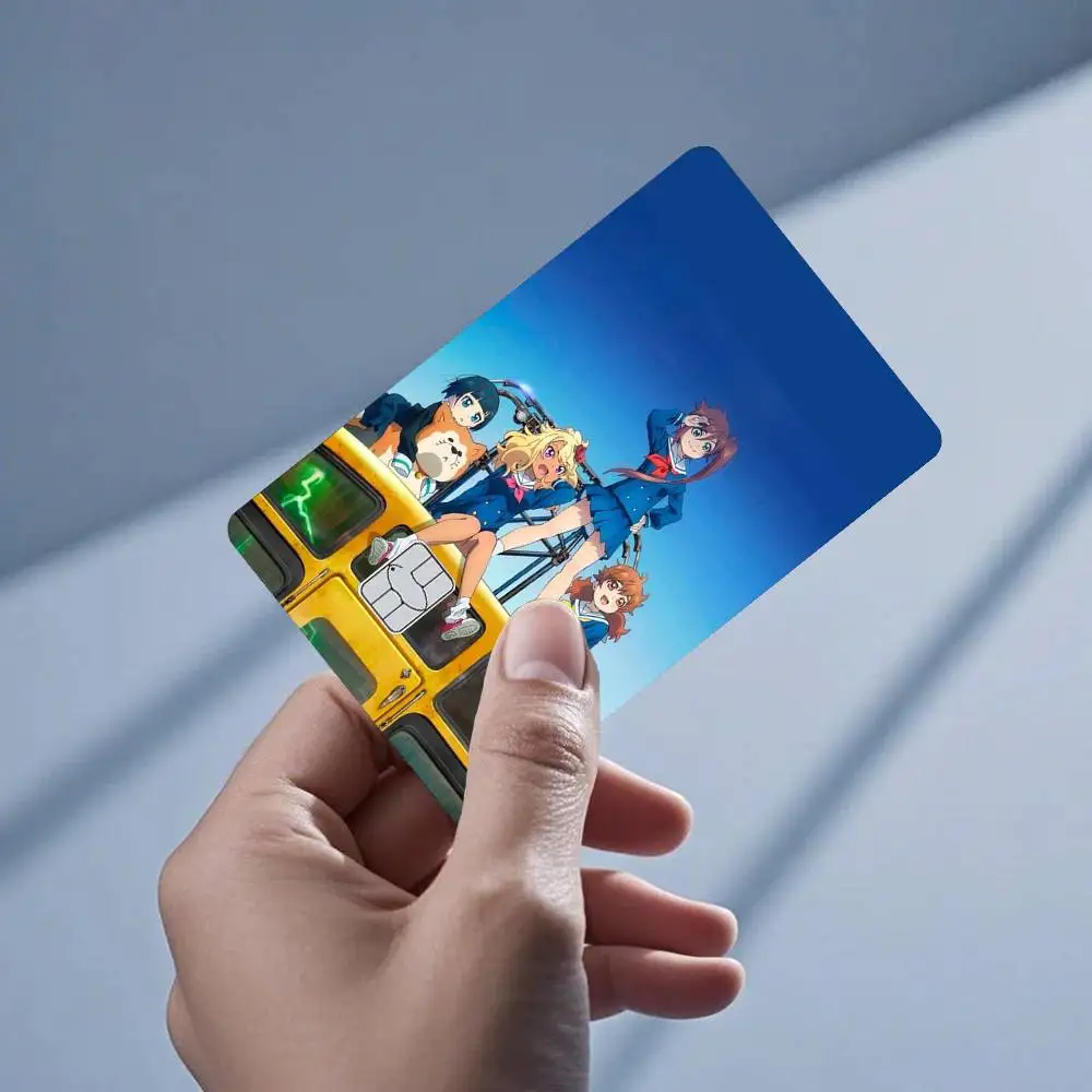 

ANIME T-Train to the End of the World 4pcs 1Set Laser Holographic Sticker Skin Cover for Credit Bank Debit Card