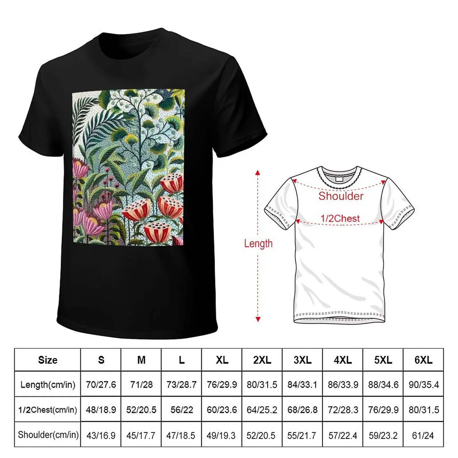 lotuses and lilies T-Shirt Heavy Duty Casual Work Tee