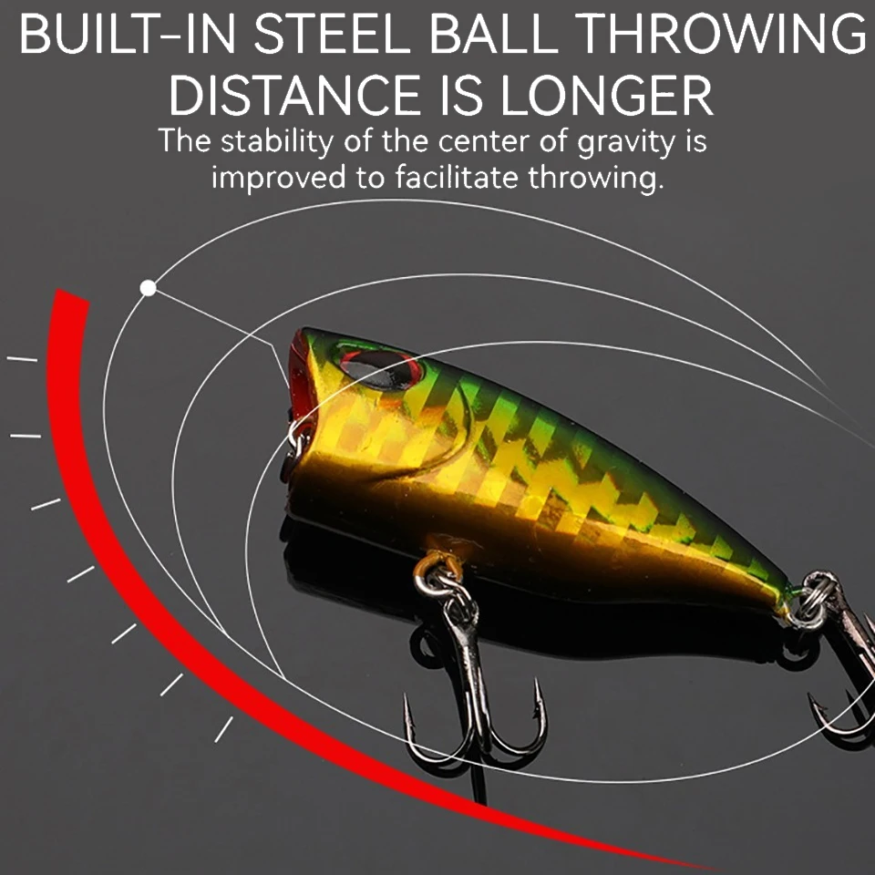 GOBYGO-إغراء صيد بوبر صغير ، تذبذب بلاستيك صلب اصطناعي ، طُعم مياه علوية ، كرنك للسمك ، 40 ، طعم ، g ، 1