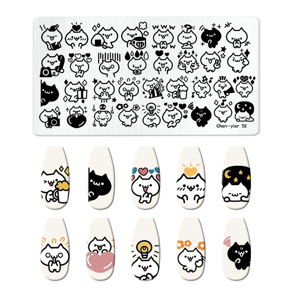 Plaques d'estampage pour Nail Art, dessin animé fille, grue, chaîne serpent, vague, zèbre, pochoirs d'image pour ongles, outils de timbres, modèle de manucure, 1 pièce