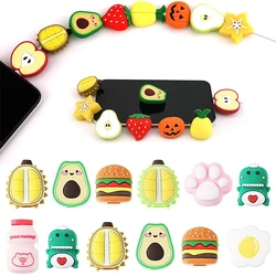 1PC Cute Cartoon Phone USB Cable Protector For Cellphone Cable Chompers Cord Fruit Bite Charger Wire Holder Organizer Protection