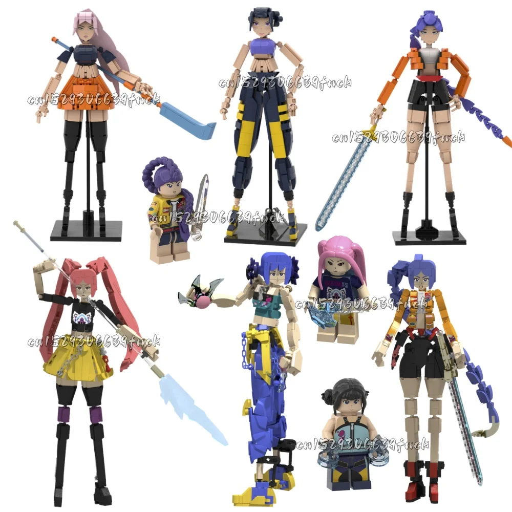 

K-pop Demon Hunters Lion Crow Rumi Sussie Demonic Sroka Коллекционная фигурка Строительные блоки Милая модель Детские игрушки Подарки Navidad