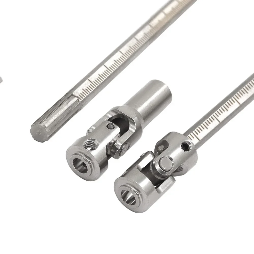 スチール製68-229mmカットトゥレングスドライブシャフトユニバーサルジョイントドライブシャフト、1/10 RCクローラーLCGリグ、スポーツスケーラー、キャプラSCX10 Pro用