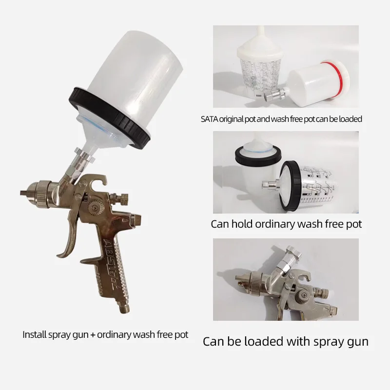 600ML Inner Wire PVC Plastic Kettle Universal Transfer Disposable Wash Free Gun Pot Quick Card Wire Interface 16MM Silk