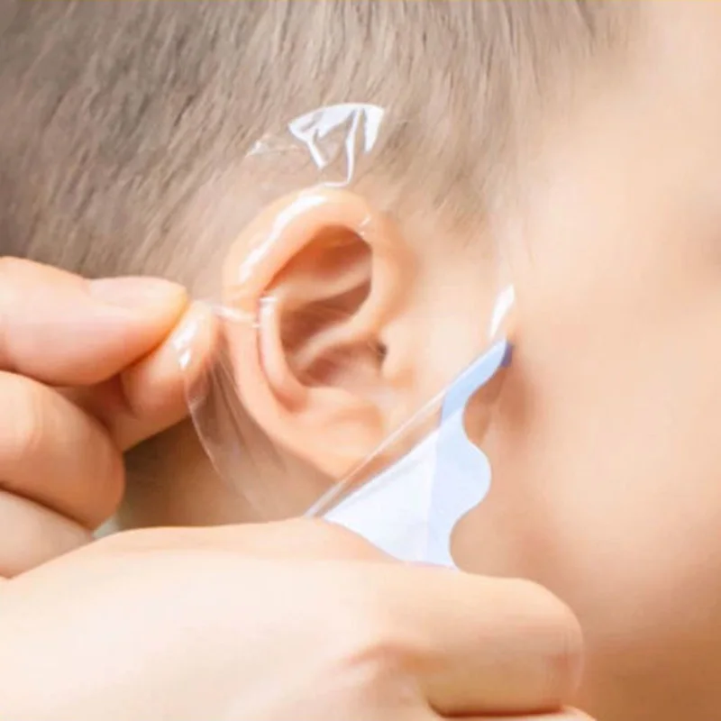 

10pcs/set Baby Boys Girls Oval Bandages PU Cotton Ear Protection Children Bathing Swimming Waterproof Ear Protection Band Aid