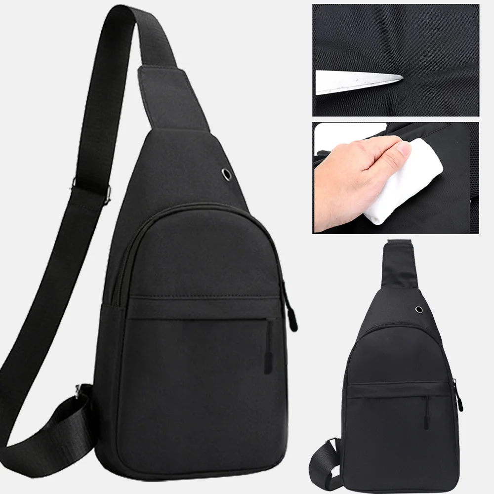 Men Chest Bag Casual Shoulder Waist Bags with USB Charging Port Travel Carry Phone Wallets Organizer Crossbody Small Fanny Pack