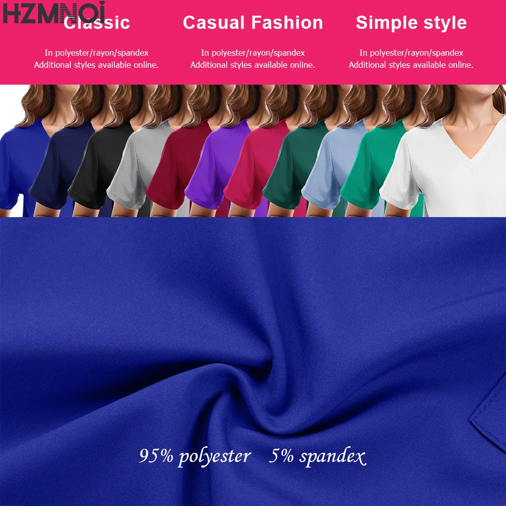 Surgical Uniforms Woman Scrub Set Medical Nurse Beauty Salon Workwear Clinical Scrubs Top + Pant Spa Doctor Nursing Tunic Suit