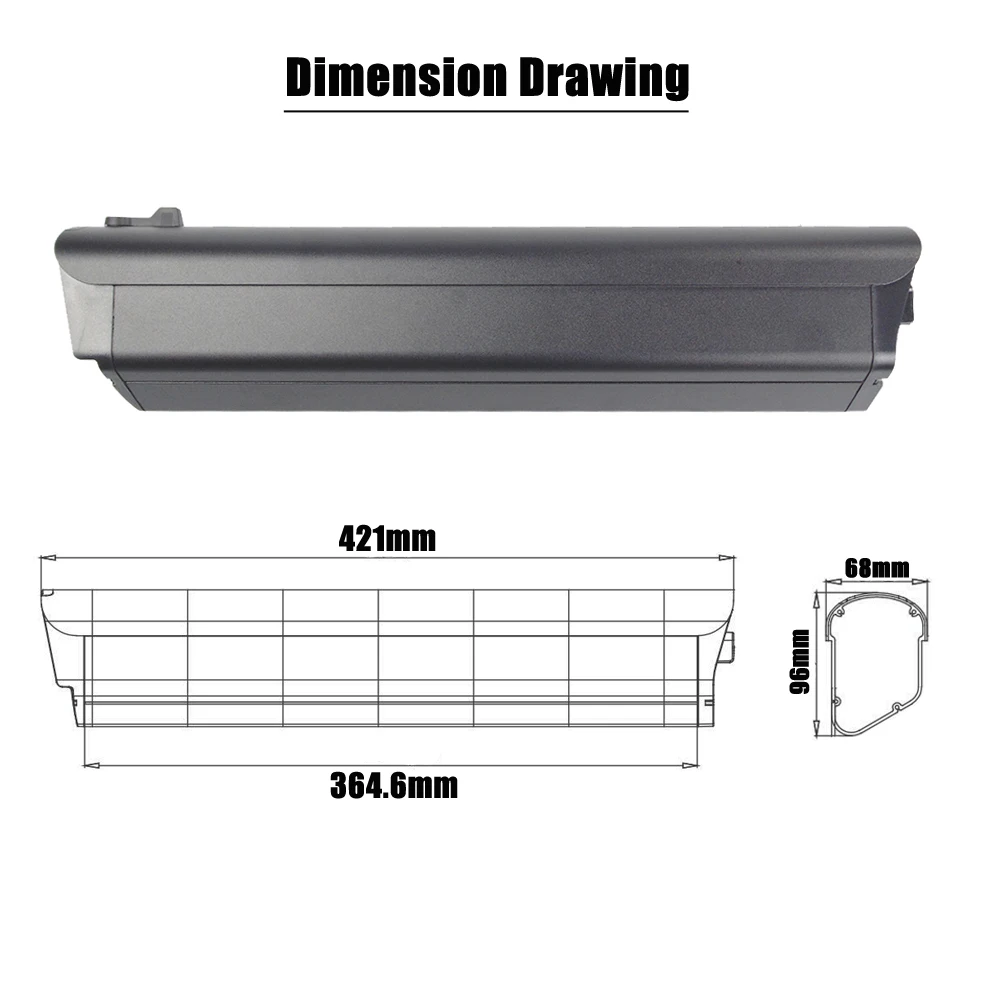 Replacement 48V 10.4Ah 12Ah 14Ah Lithium-ion Battery for 500W 750W DENAGO COMMUTE MODEL 1 TOP-TUBE EBIKE