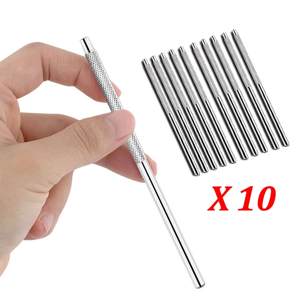 

10pcs Dental Mouth Mirror Handle Reflector Odontoscope Handle Checking Oral Detachable Handle Dental Tools