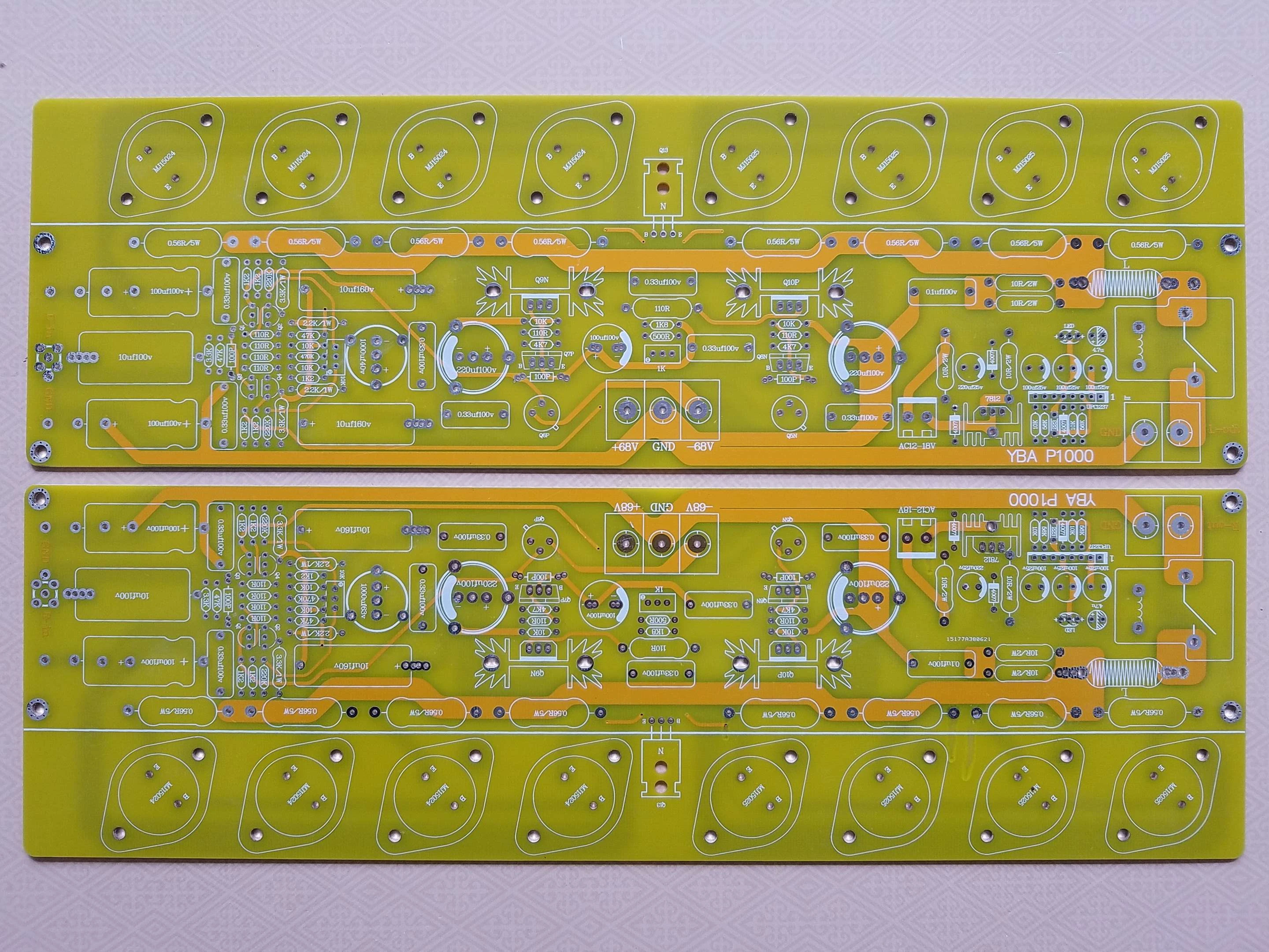 France YBA-1000p Amplifier Board PCB Empty Board A Set of 2 Pieces