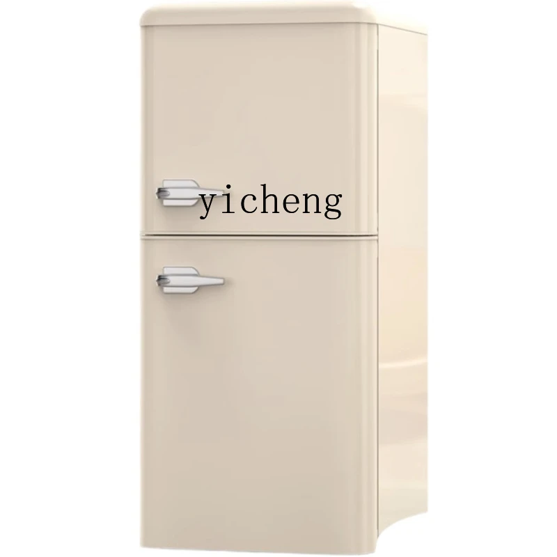 ZC Refrigerator Retro Small and Medium-Sized Household Double Door Kitchen Dormitory Rental Room