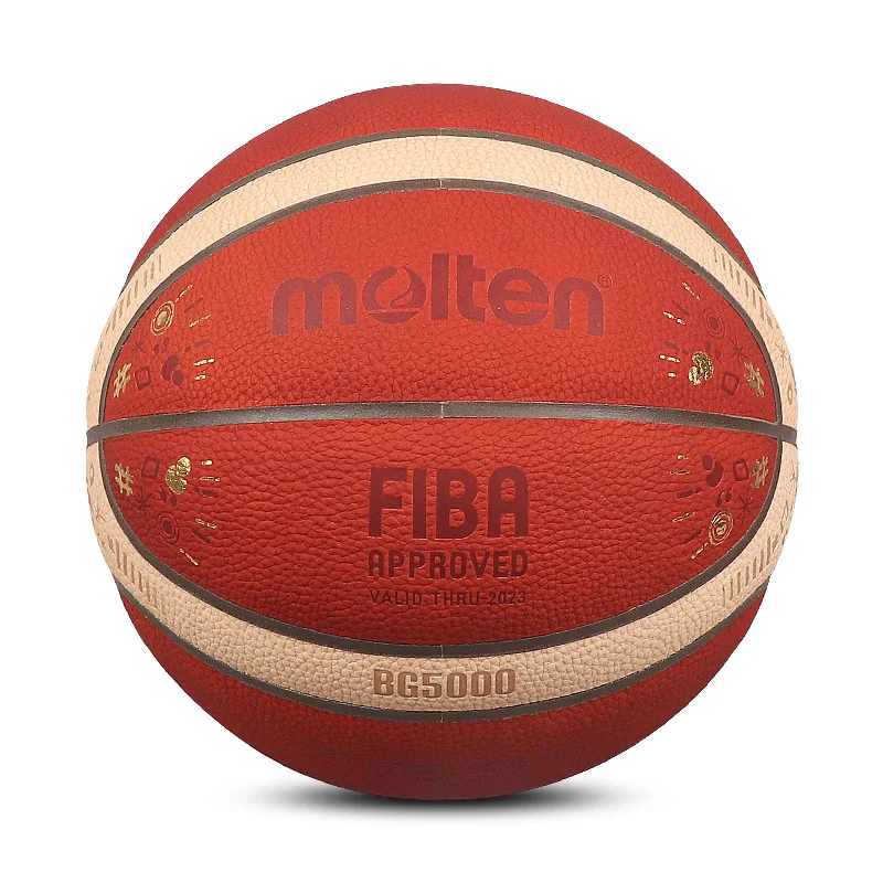 Material de PU de basquete padrão fundido para competição regular, resistente ao desgaste, BG5000, tamanho 7