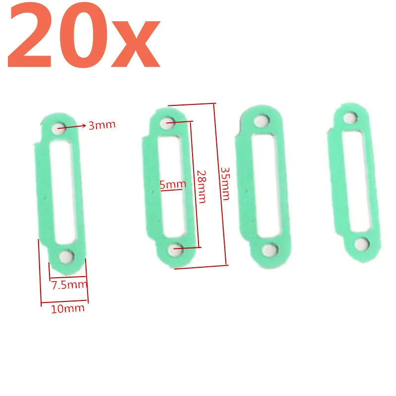 20Pcs 1/10 Model Engine Gasket Gas-Proof HSP Unlimited Exhaust Manifold Gasket Nitro RC Car Parts Accessories Truck 02031