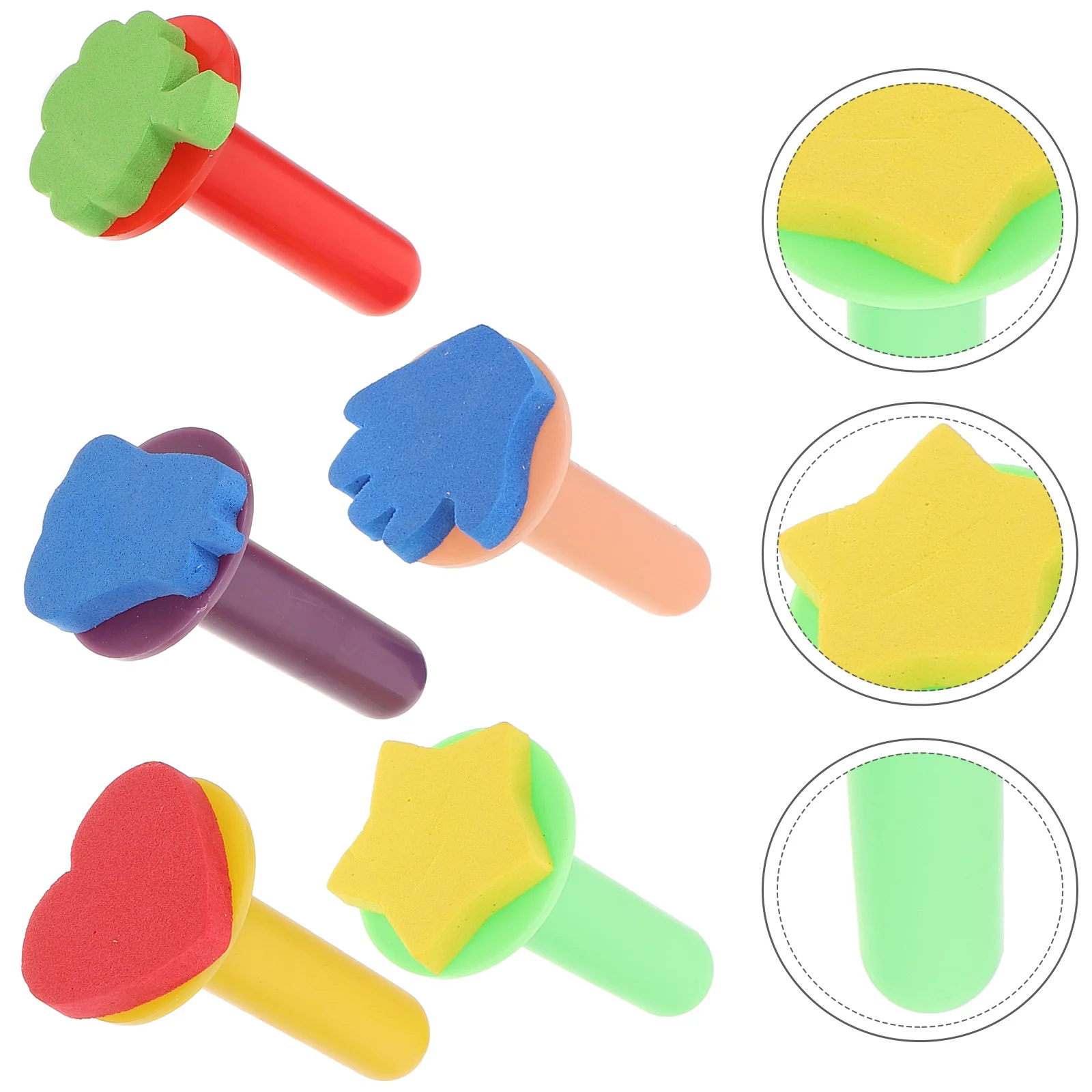 5 Pcs Painting Stamp Sponge for Sponges Stamper Tool Set DIY Plastic Kids Drawing Supplies Child