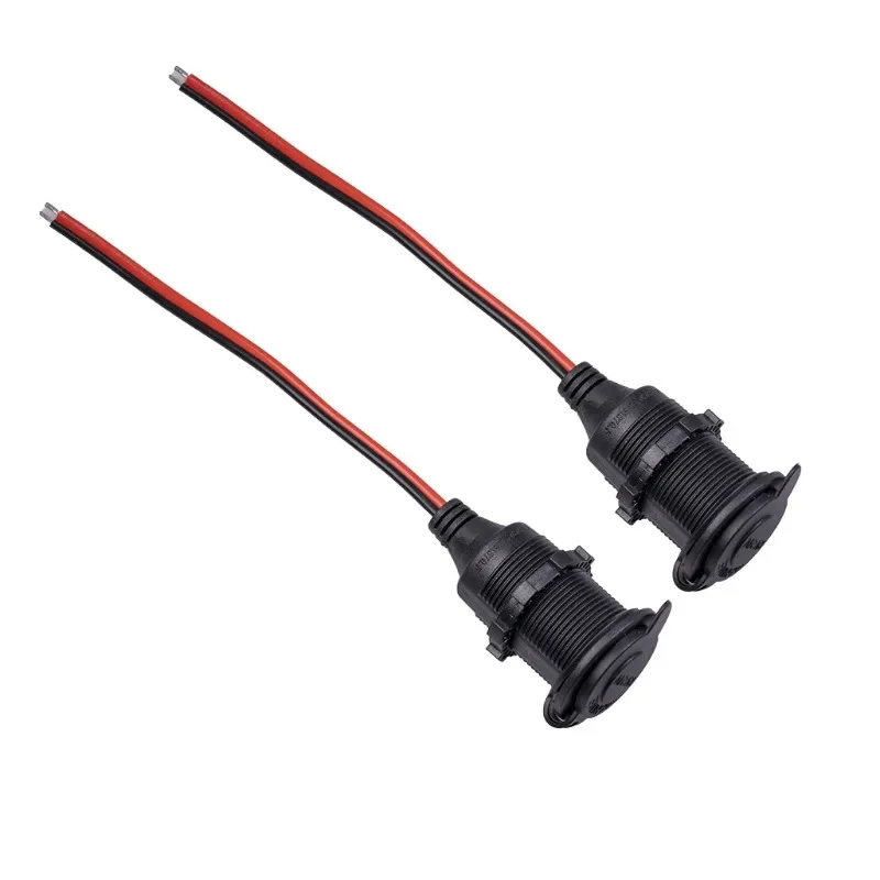 12V waterproof car cigarette lighter socket wiring 100CM car ship motorcycle tractor power socket accessories