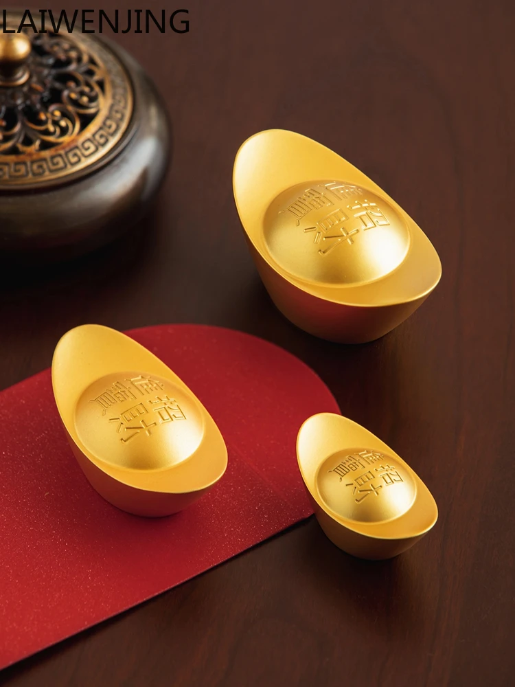 

Gold ingot living room home desktop ornament porch lucky treasure rich decoration