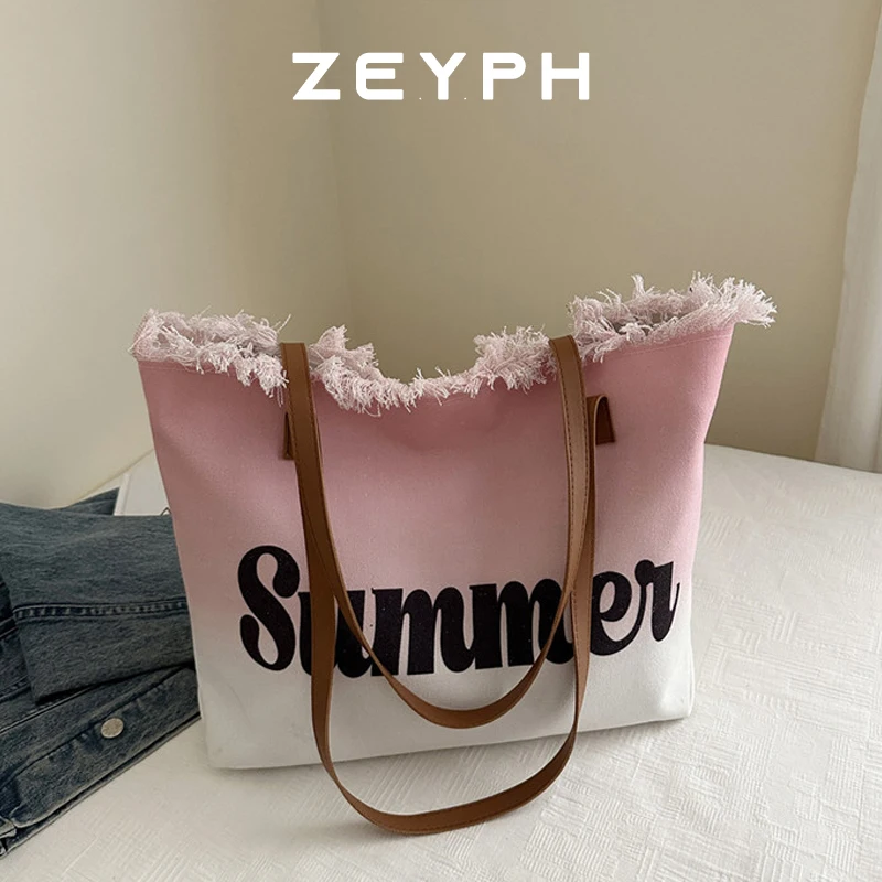 

Zeyph Large Capacity Gradient Beach Bag Women s Four Season Shoulder Bag Tote Bag