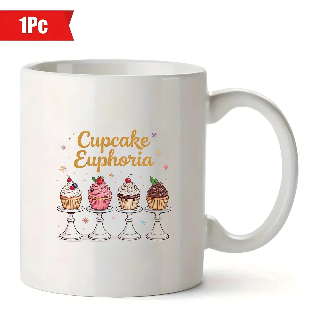 كوب سعة 11 أونصة + كوب كعكة حالمة على شكل قلب للأطفال، كوب للمشروبات الساخنة والباردة، هدية مكتب عائلية لعيد الميلاد