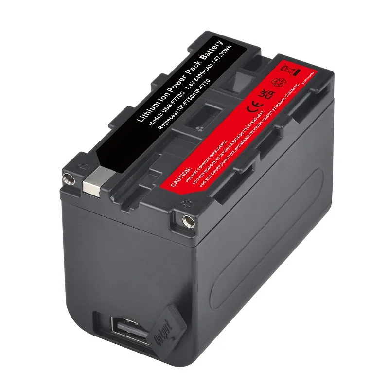 6400mAh Battery for Sony NP-F770 F750 Battery with LED Power Indicator F970 F550 F570 F750 F770 MC1500C High Qualty