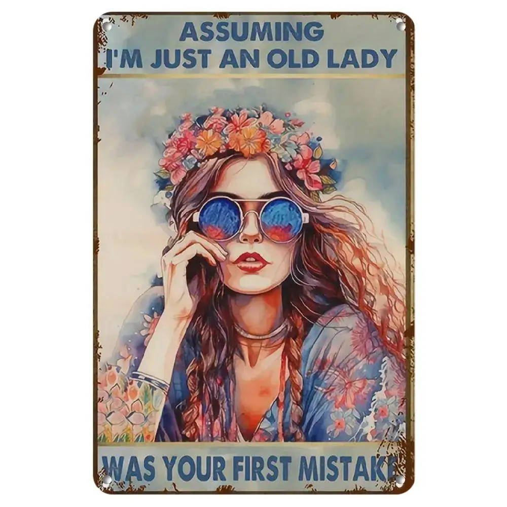 Vintage Wrought Iron Wall Art with Humorous 
