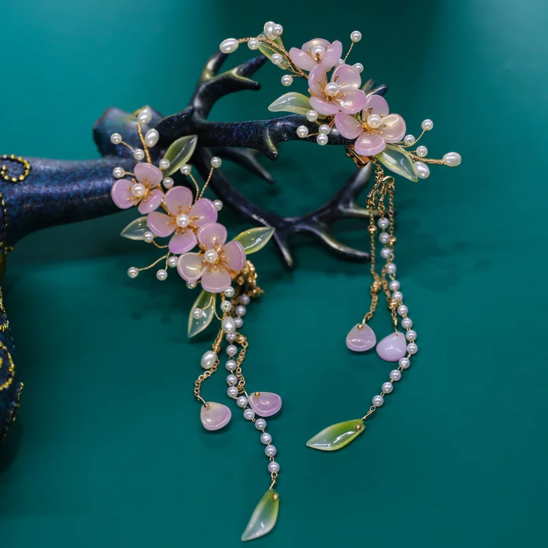 جديد اليدوية Hanfu غطاء الرأس ريترو ستايل مشبك شعر دبوس الشعر دعوى القديمة زي الديكور Buyao شرابة