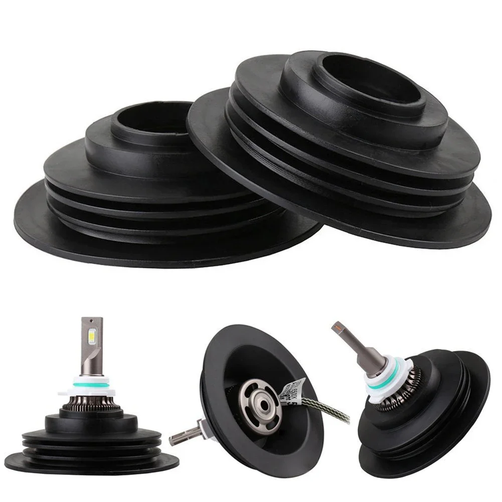 Part Dust Cover 2pc Accessories Black Cap Dust Cover For LED HID Xenon Halogen Bulb Rubber High Quality Replacement