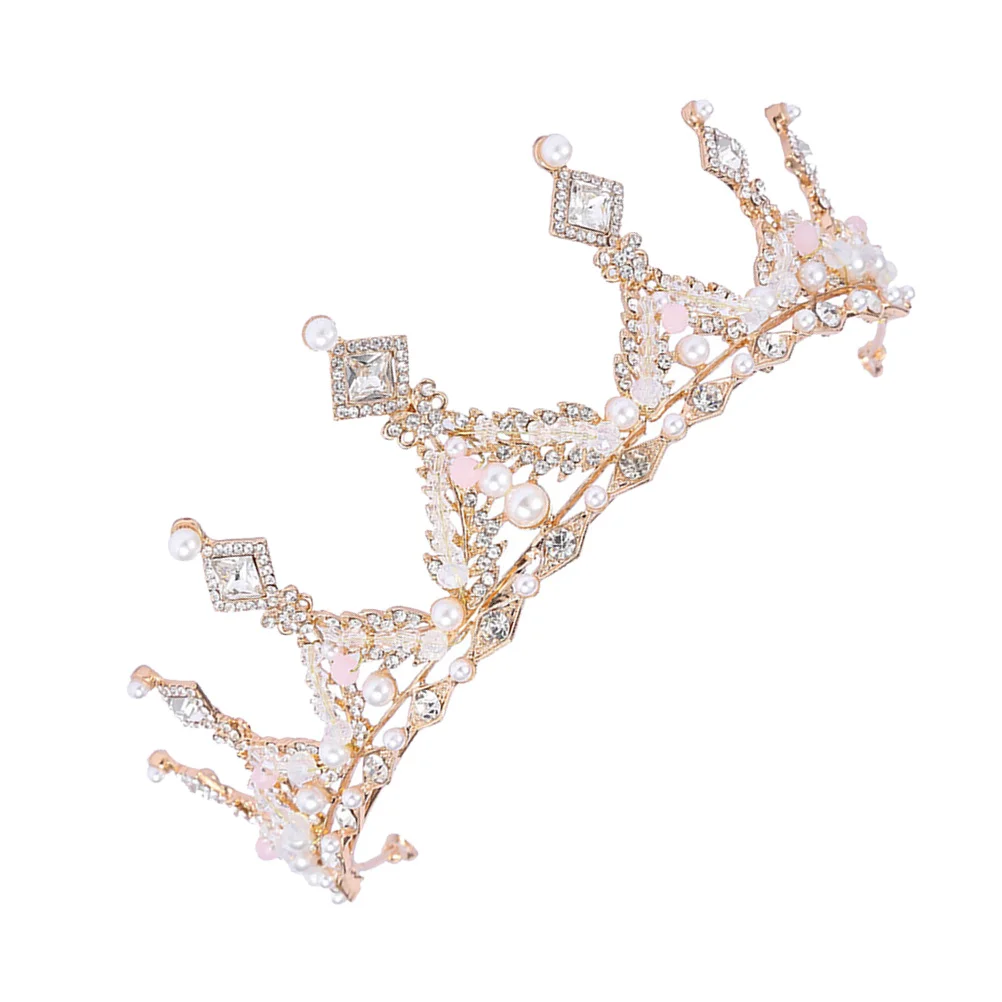 

Children Birthday Crown Tiara Headdress Girls Tiaras Toddler Accessories Shiny Rhinestone Delicate Look Kid Decor Child Perform