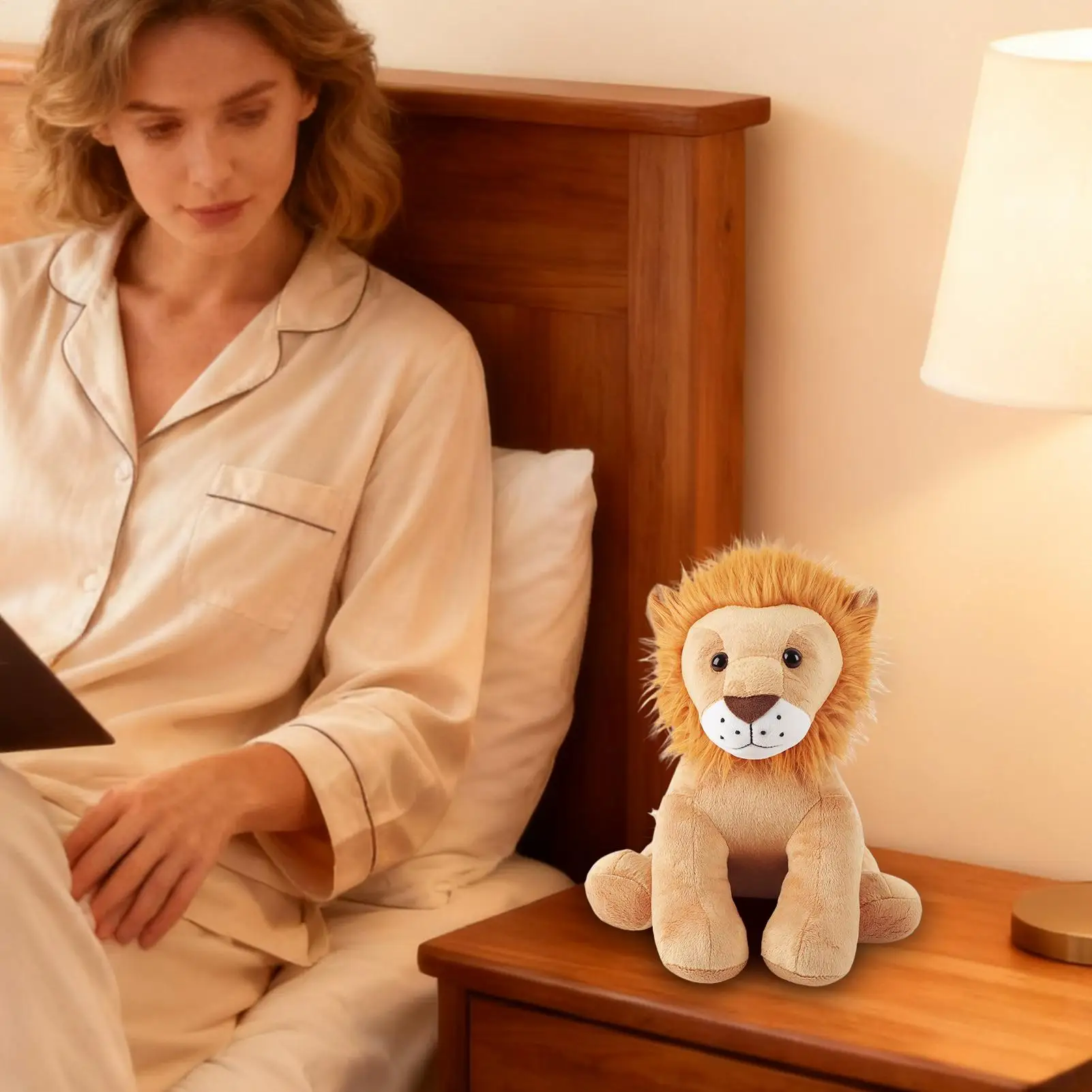 7-Zoll-Simulations-Löwe-Plüschtiere, Heimdekoration, gefüllte niedliche Tiere, weiche Puppen, echt wie Kissen für Kinder, Kinder, Jungen, Geschenk